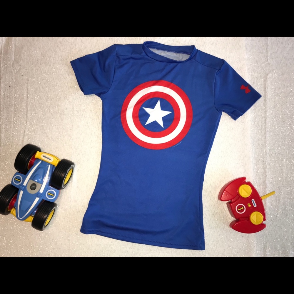 Boys YSM/fitted Captain America UA